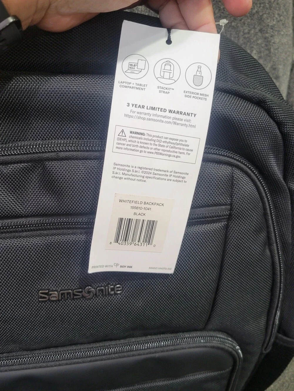 Samsonite Whitefield Backpack Black